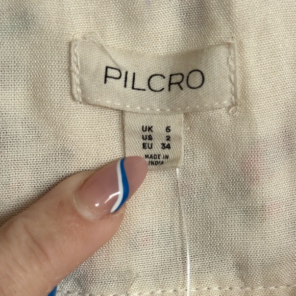 Anthropologie Pilcroe NWT ruffle collar button down dress size 2 - Picture 3 of 10